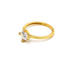 Real Gold Solitaire Ring 0056 (SIZE 6) R1995
