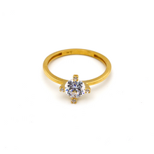 Real Gold Solitaire Ring 0056 (SIZE 5) R1994