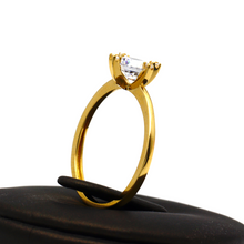Real Gold Solitaire Ring 0056 (SIZE 6) R1995