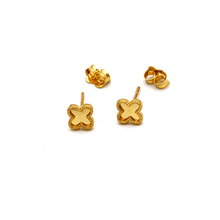 Real Gold VC S Mirror Earring Set 2988 E1545 - 18K Gold Jewelry