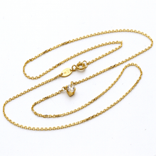 Real Gold Close Back Fixed Stone Necklace 3364 N1302