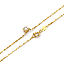 Real Gold Close Back Fixed Stone Necklace 3364 N1302