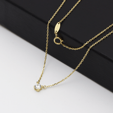 Real Gold Close Back Fixed Stone Necklace 3364 N1302