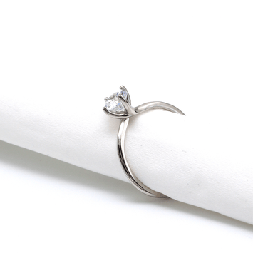 Real Gold Solitaire White Gold Engagement Ring 0016 (SIZE 10) R2333