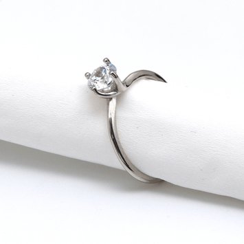 Real Gold Solitaire White Gold Engagement Ring 0016 (SIZE 8) R2332