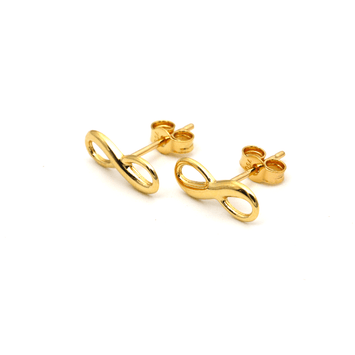 Real Gold Infinity Earring Set 0032 K1188