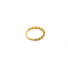 Real Gold Plain Bubble Beads Ring 6661 (SIZE 7.5) R2094