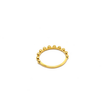 خاتم من الذهب الحقيقي بتصميم بسيط ومزين بكرات فقاعات R2094 (مقاس 7.5) 6661 