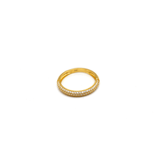 Real Gold Bridal Plain Stone Ring 0695 (SIZE 6) R2096