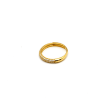 Real Gold Bridal Plain Stone Ring 0695 (SIZE 6) R2096