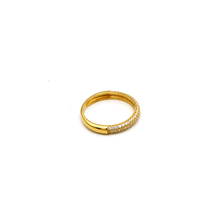 Real Gold Bridal Plain Stone Ring 0695 (SIZE 6) R2096