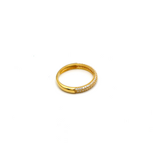Real Gold Bridal Plain Stone Ring 0695 (SIZE 10) R2337
