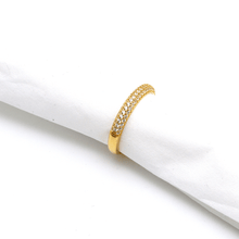 Real Gold Bridal Plain Stone Ring 0695 (SIZE 5) R2095