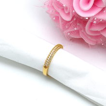 Real Gold Bridal Plain Stone Ring 0695 (SIZE 5) R2095