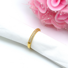 Real Gold Bridal Plain Stone Ring 0695 (SIZE 10) R2337