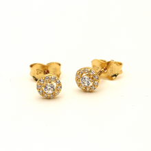 Real Gold Small Luxury Round Stone Earring Set 0121 E1683