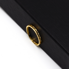 Real Gold Plain Maze Hoop Ring 6906 (SIZE 10) R2187