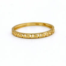 خاتم المتاهة البسيط من الذهب الحقيقي 6906 (مقاس 7) R2107