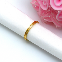 Real Gold Plain Maze Hoop Ring 6906 (SIZE 6) R2106