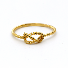 خاتم ملتوي بحبل عقدة من الذهب الحقيقي 6384 (مقاس 9) R1928