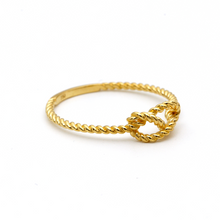 Real Gold Knot Rope Twisted Ring 6384 (SIZE 9) R1928