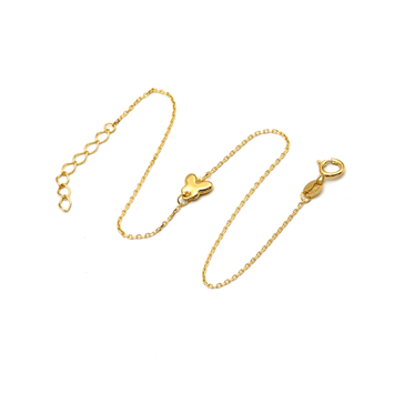 Real Gold 3D Butterfly Plain Adjustable Size Bracelet (19 C.M) 0214 BR1513