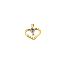 قلادة من حجر المفتاح على شكل قلب من الذهب الحقيقي P 1855 0197-YM