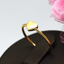 Real Gold Plain Heart Ring 6177 (Size 5.5) R1701