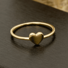 Real Gold Plain Heart Ring 6177 (Size 5.5) R1701