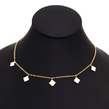 Real Gold GZVC 5 Pearl Shell Necklace 0049 N1345
