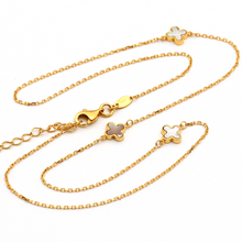 Real Gold GZVC 3 Pearl Shell Necklace 0597 (45 C.M) N1346