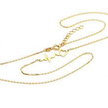Real Gold Heart Beat Necklace 7888 N1347