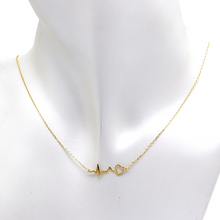 Real Gold Heart Beat Necklace 7888 N1347