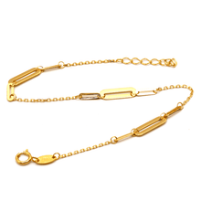 Real Gold 3 Paper Clip Set Adjustable Size Bracelet 8190-111 BR1520