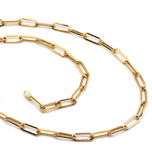Real Gold Solid Link L Chain Necklace 1382 (45 C.M) CH1172