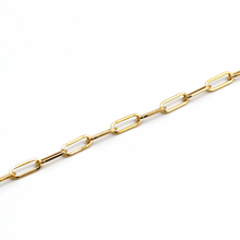 Real Gold Solid Link L Chain Necklace 1382 (45 C.M) CH1172