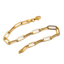 Real Gold Solid Link L Bracelet 1382 (17 C.M) BR1568