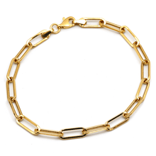 Real Gold Solid Link L Bracelet 1382 (17 C.M) BR1568