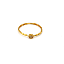 Real Gold 3 Stone Ring (SIZE 7.5) R1488 - 18K Gold Jewelry