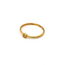 Real Gold 3 Stone Ring (SIZE 7.5) R1488 - 18K Gold Jewelry