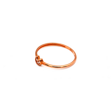 Real Gold V Stone Rose Gold Ring (SIZE 7.5) R1489 - 18K Gold Jewelry