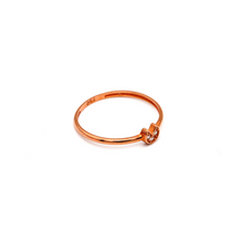 Real Gold V Stone Rose Gold Ring (SIZE 7.5) R1489 - 18K Gold Jewelry