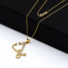 Real Gold Stethoscope Necklace GL3289 CWP 1692
