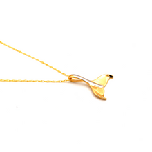 قلادة بتصميم ذيل السمكة بلونين من الذهب الحقيقي  CWP 1859 1104 
