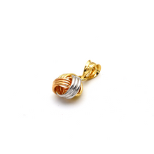 Real Gold 3 Color 4 Ring Twisted Pendant GL6374 P 1697