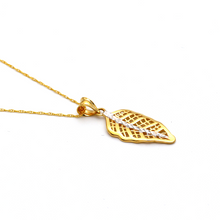 Real Gold 2 Color Leaf Necklace GL0642 CWP 1698