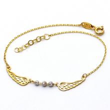 Real Gold 2 Color Wings Adjustable Size Bracelet GL3318 BR1413