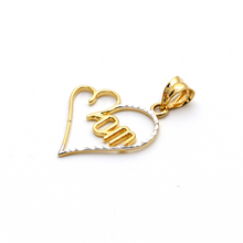 قلادة قلب الأم من الذهب الحقيقي بلونين GL2497 P 1700