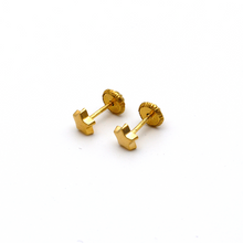 Real Gold Star Screw Earring Set K1106 - 18K Gold Jewelry