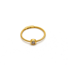 Real Gold Rope Twisted Stone Ring GL1621 (SIZE 8) R1709